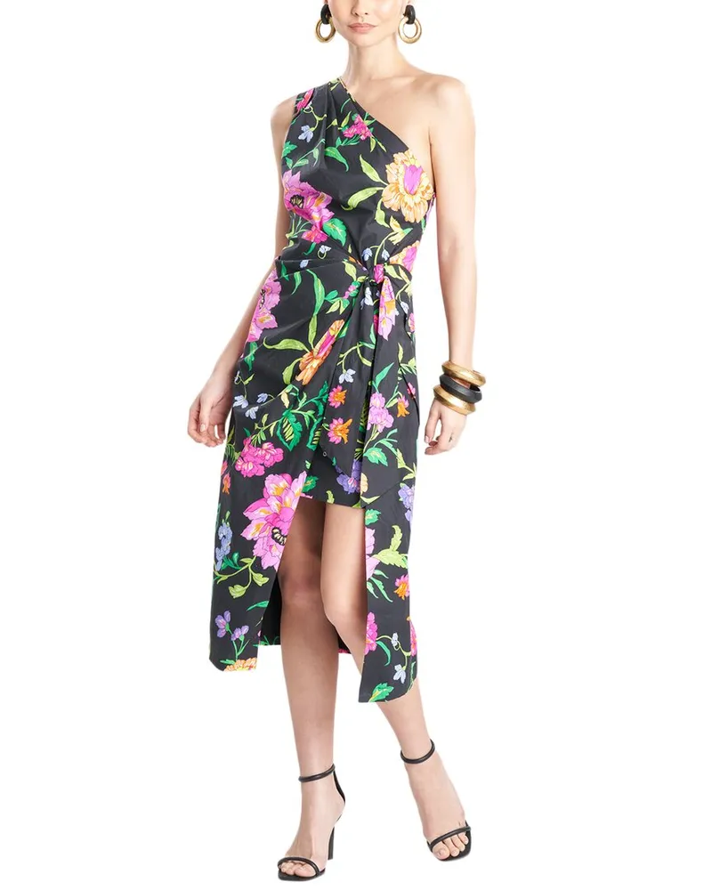 NATORI One Shoulder Dress Black