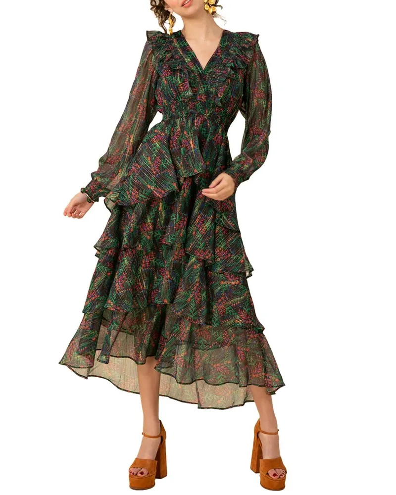Hale Bob Lurex Jacquard Gown Nocolor
