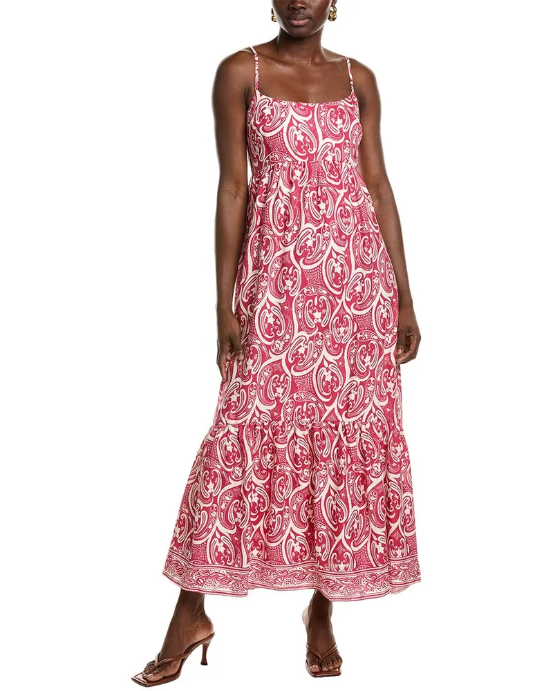 1.STATE Linen-Blend Maxi Dress Pink