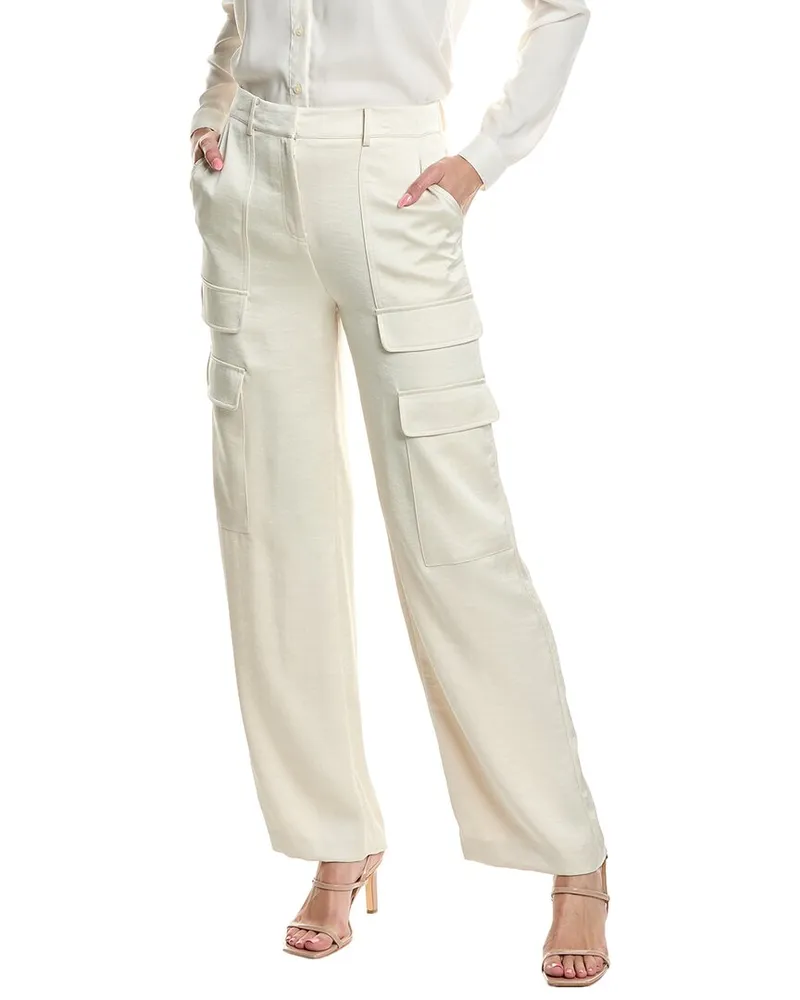 Kenneth Cole High-Rise Cargo Pant White