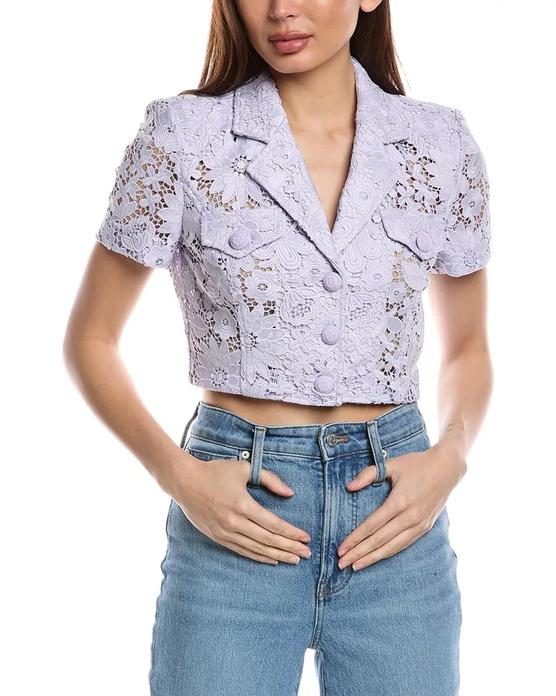 GENERATION LOVE Noah Lace Blazer Purple