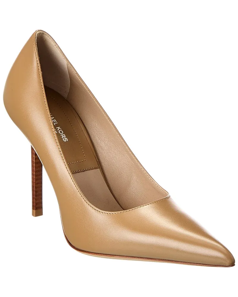 Michael Kors Winona Leather Pump Brown