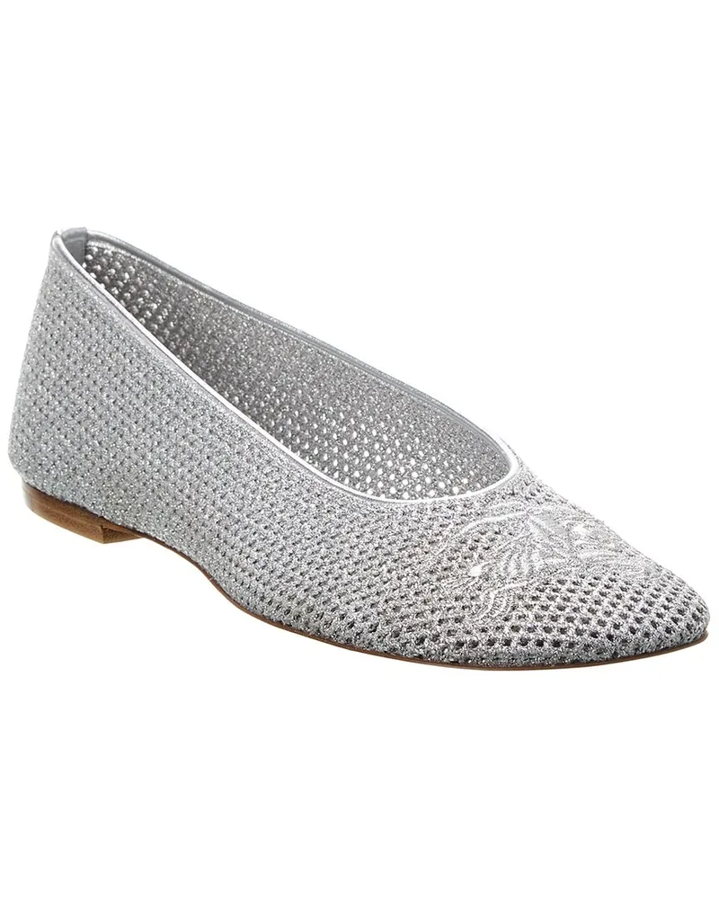 Burberry Mesh Ballet Flat Silver