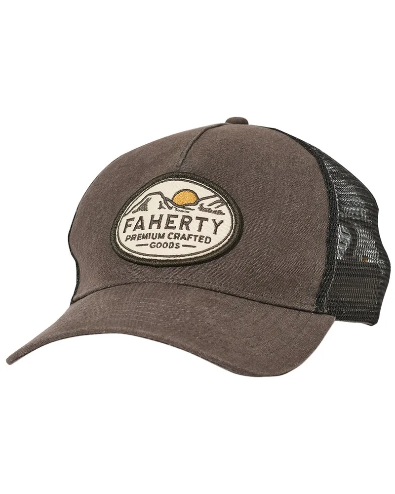 Faherty Rocky Mountain Trucker Hat Black