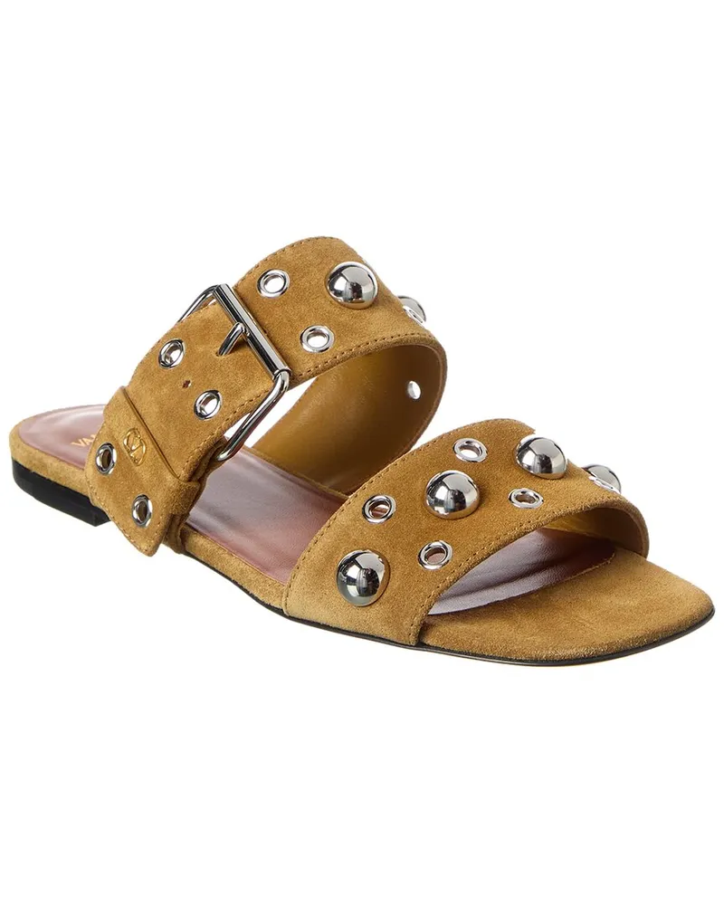 Valentino Garavani Royal Heart 65 Leather Sandal Orange