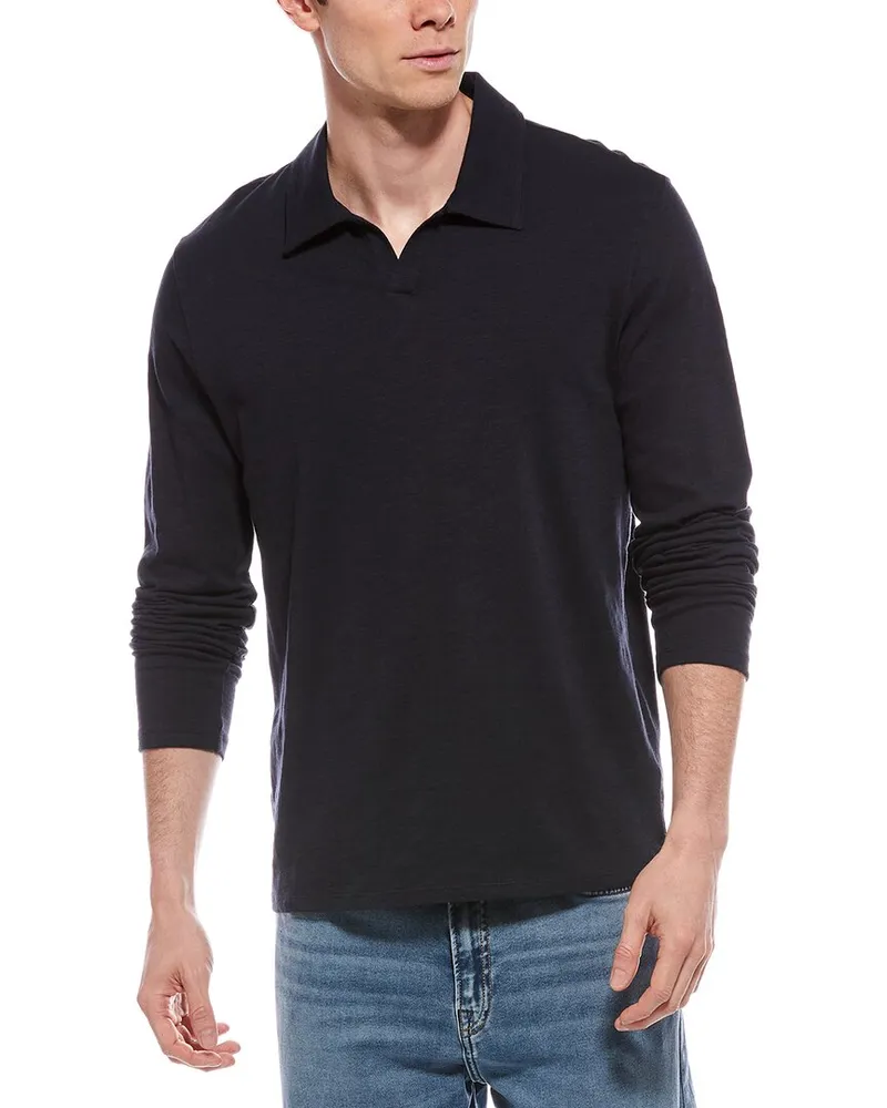 Vince Johnny Collar Shirt Blue