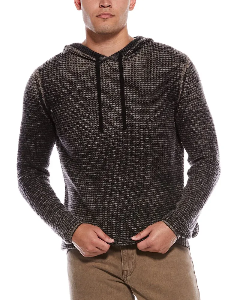 Autumn Cashmere Inked Wool & Cashmere-Blend Hoodie Brown
