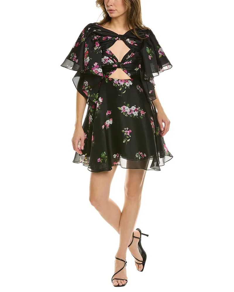 Carolina Herrera New York Cutout Bow Front Silk A-Line Dress Nocolor