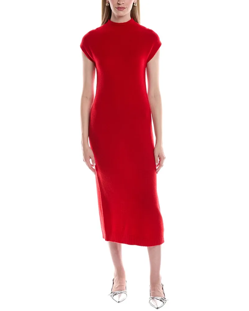 philosophy Funnel Neck Cashmere Midi Sweaterdress Red