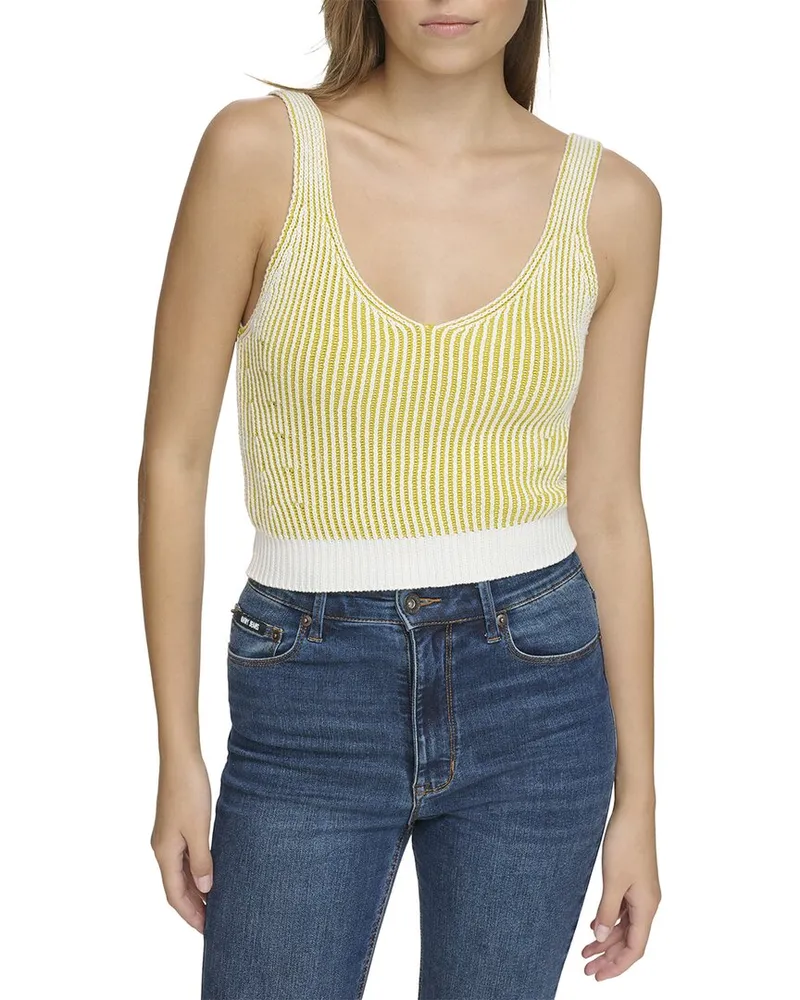 DKNY Rib Crop Sweater Nocolor