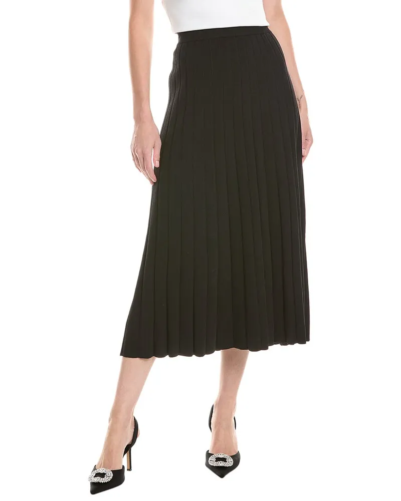 Michael Kors Ribbed Midi Skirt Black