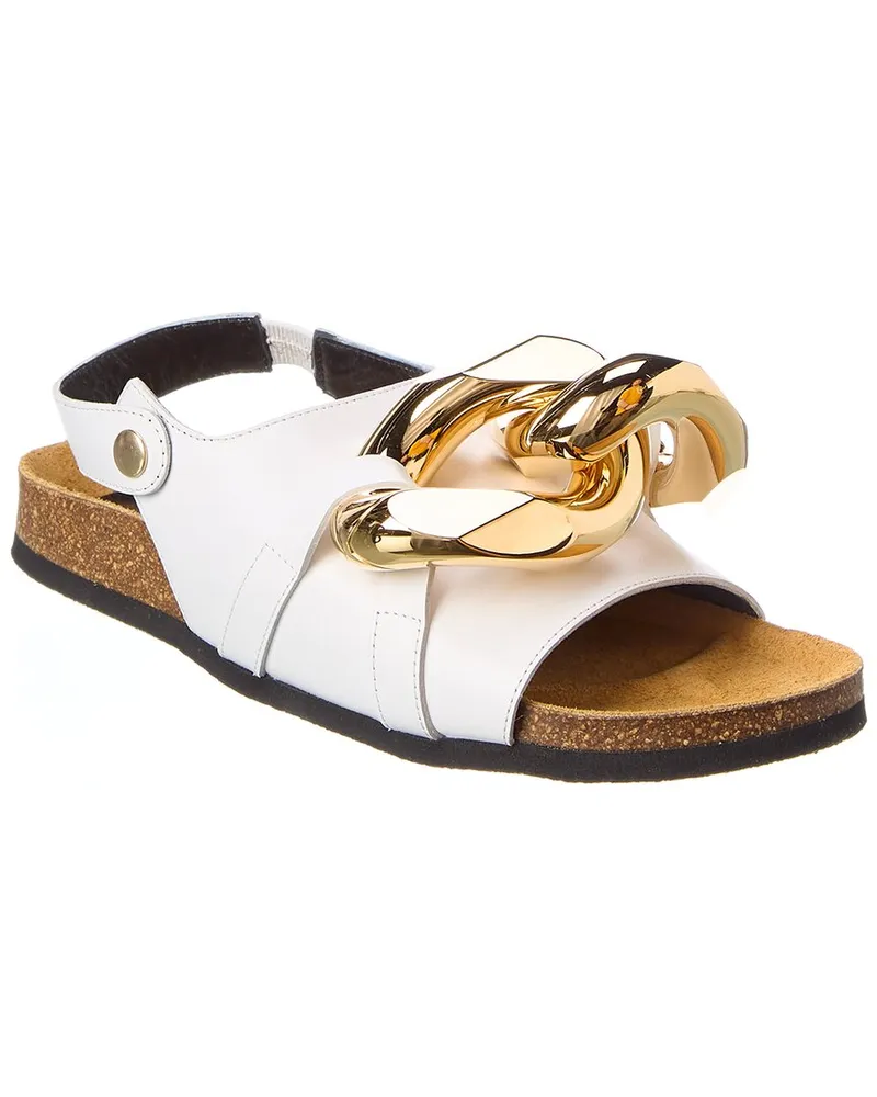 J.W.Anderson Chain Leather Sandal White