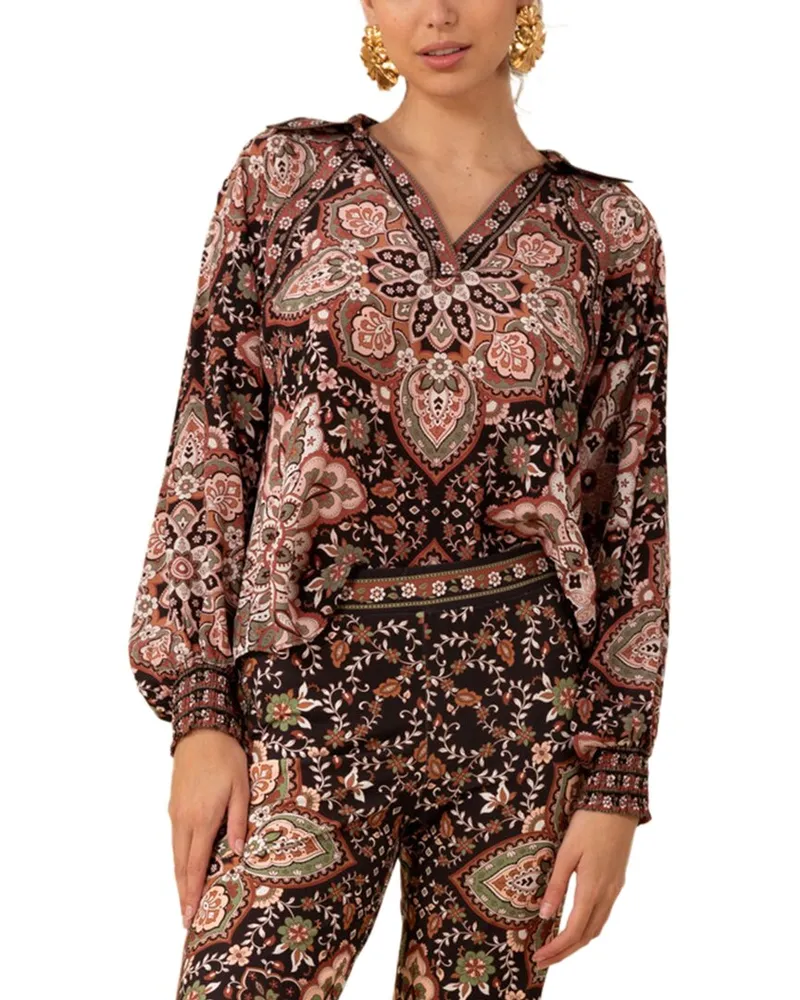 Hale Bob Braelynn Silk Top Nocolor