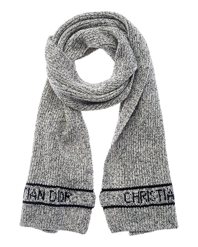 Dior Wool & Cashmere-Blend Scarf Black