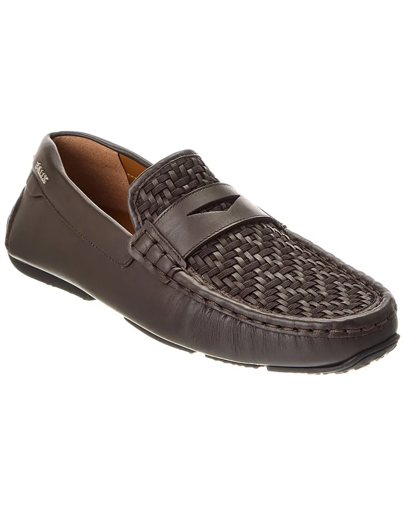 Bally Pilos I Woven Leather Loafer Brown