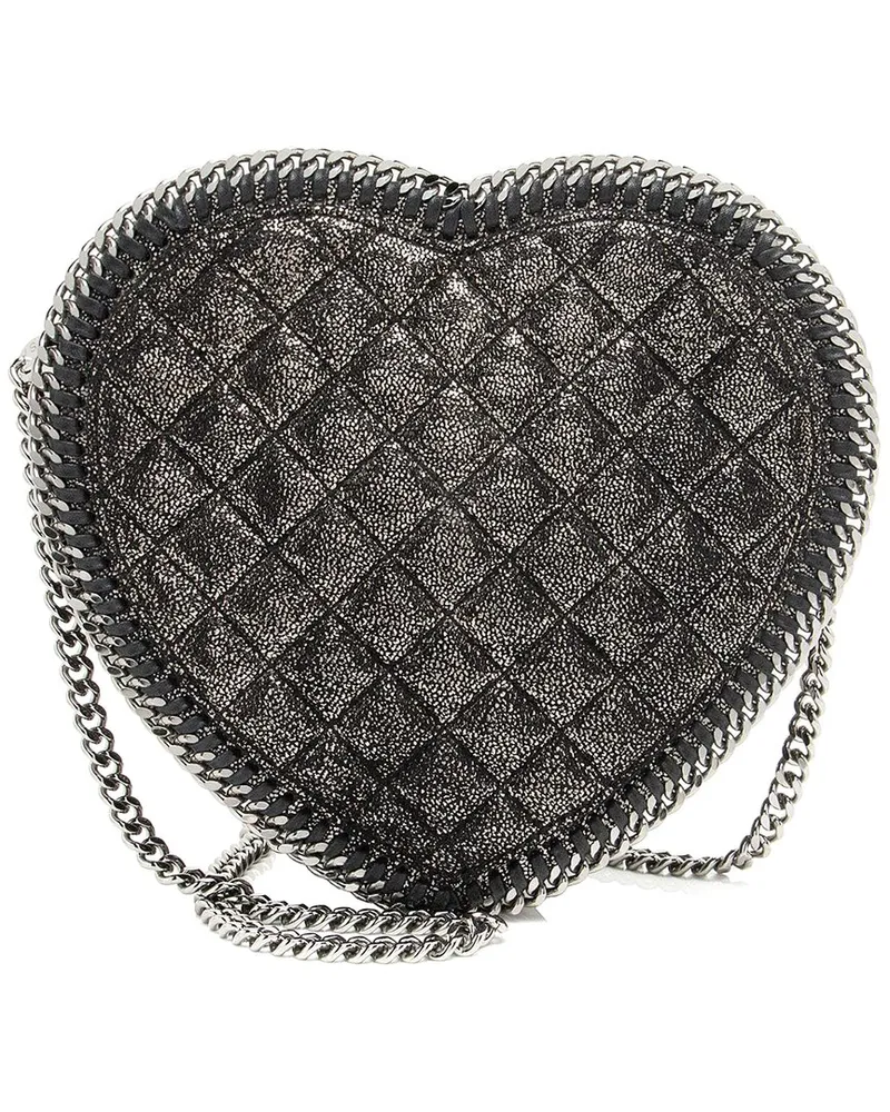 Stella McCartney Black Faux Leather Falabella Heart Crossbody (Authentic Pre-Loved Nocolor