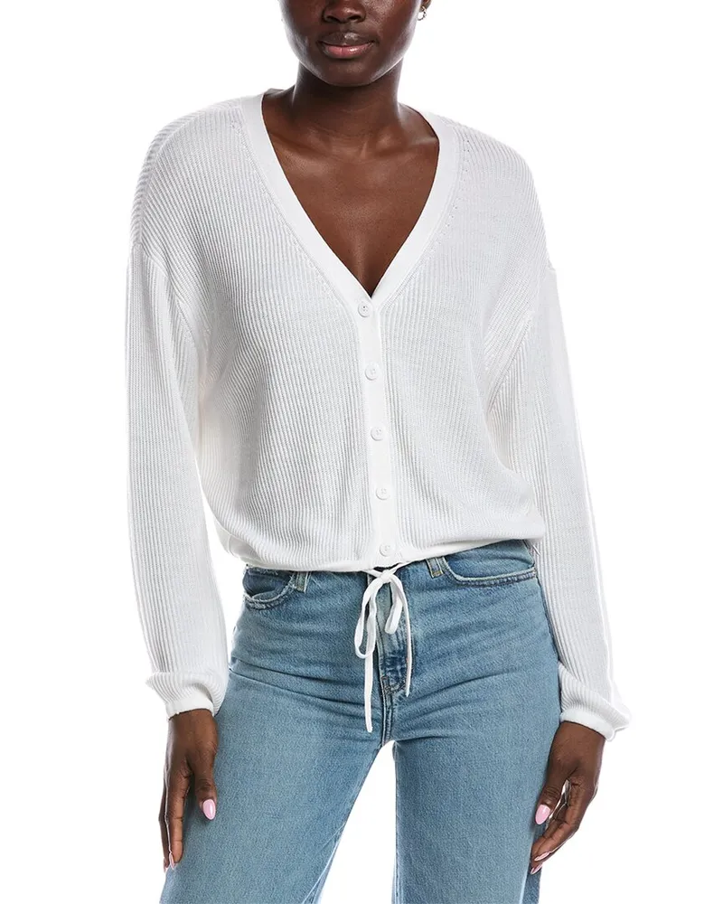 Splendid Bri Cashmere-Blend Cardigan White