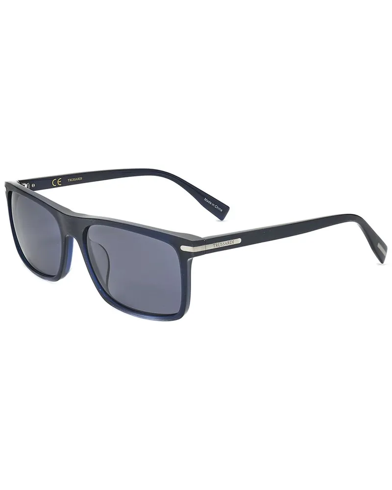 Trussardi Men's STR333F 0955 51mm Sunglasses Blue