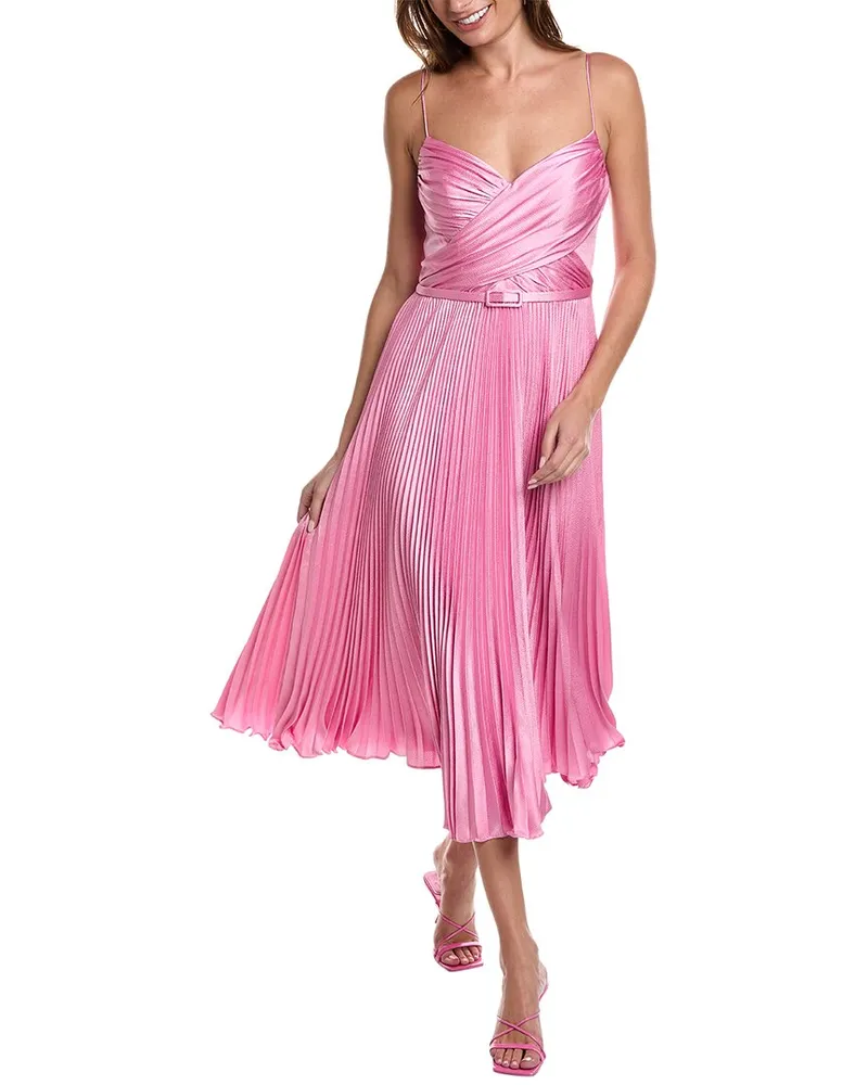 Monique Lhuillier Midi Dress Pink