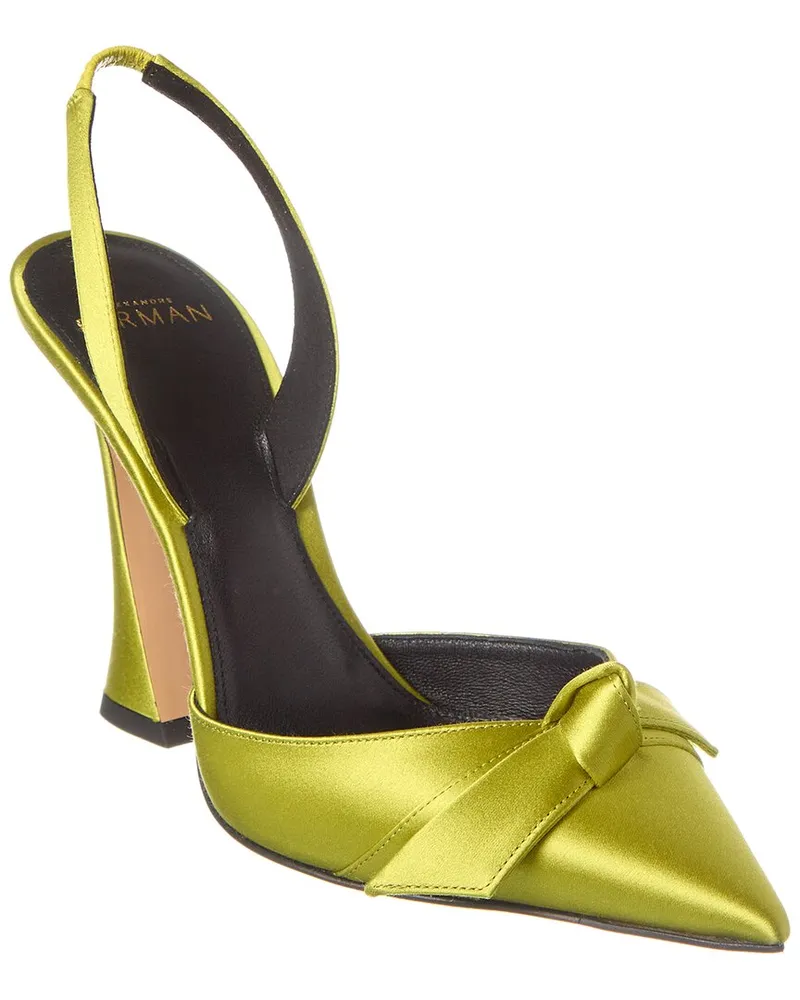 Alexandre Birman Clarita Bell 100 Slingback Satin Pump Nocolor