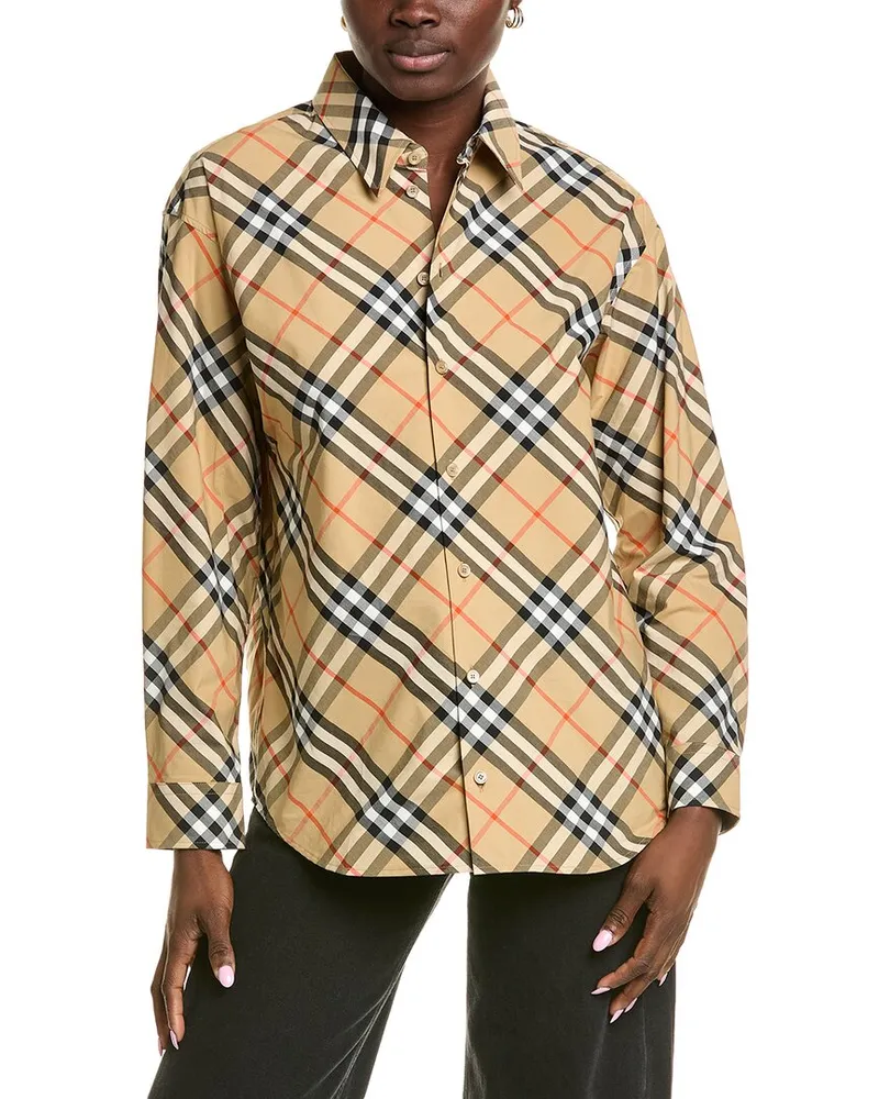 Burberry Check Shirt Tan