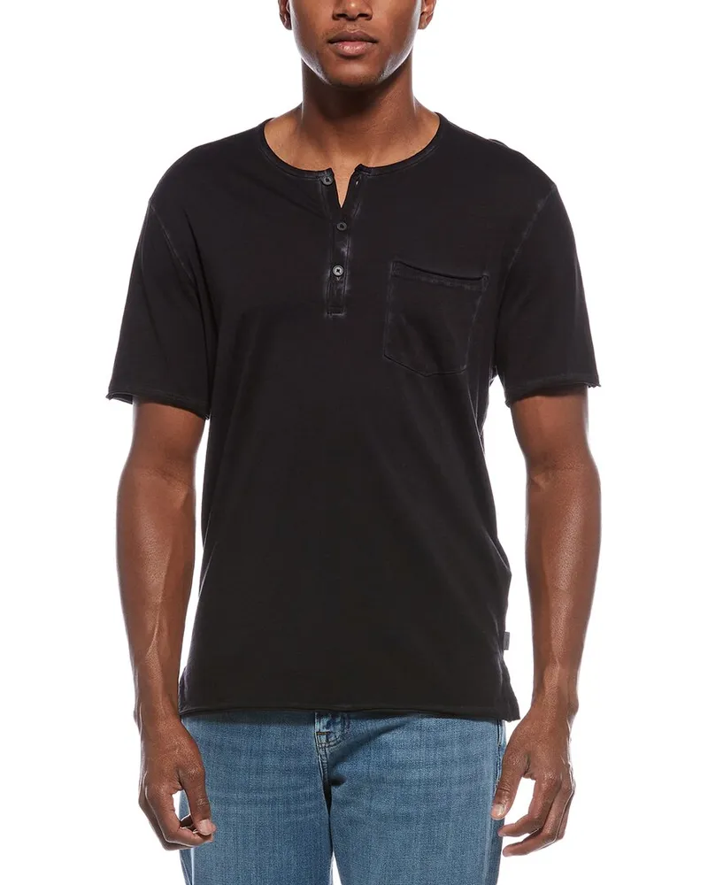 John Varvatos Rex Henley Shirt Black