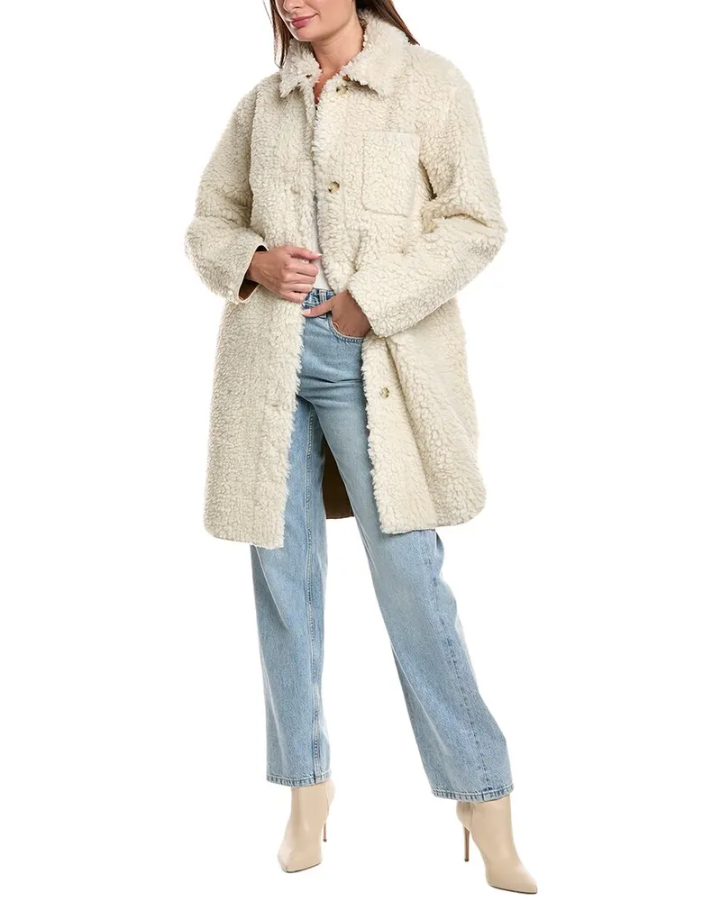 HUGO BOSS Coteddy Coat White