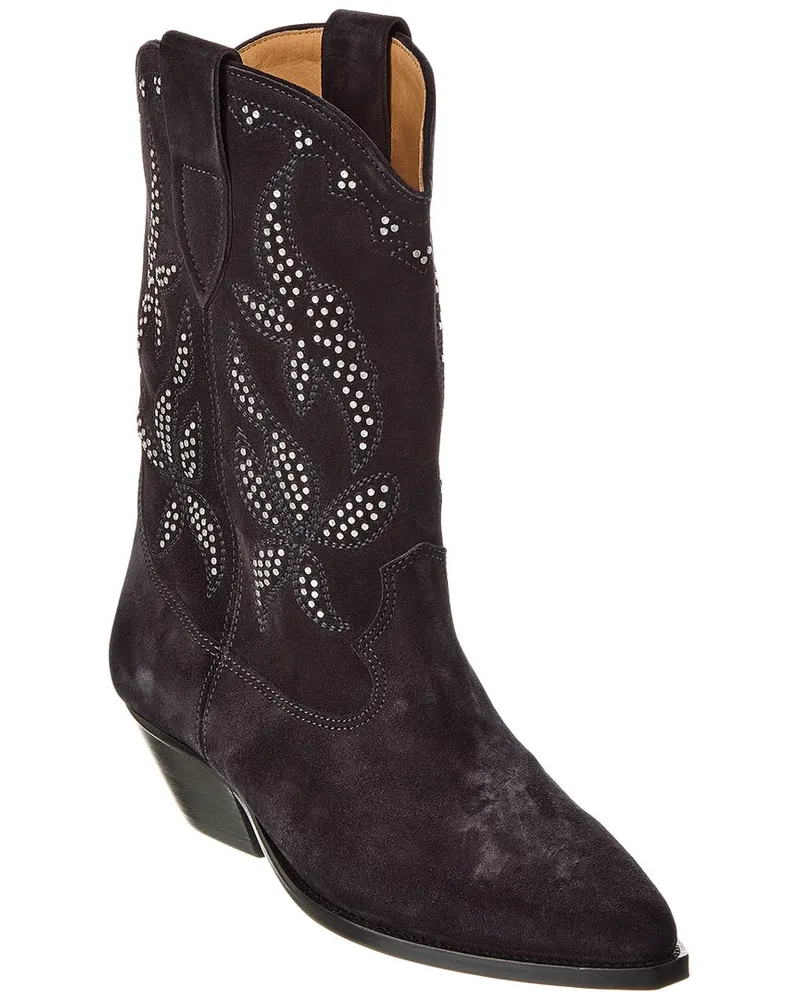 Isabel Marant Duerto Suede Cowboy Boot Black