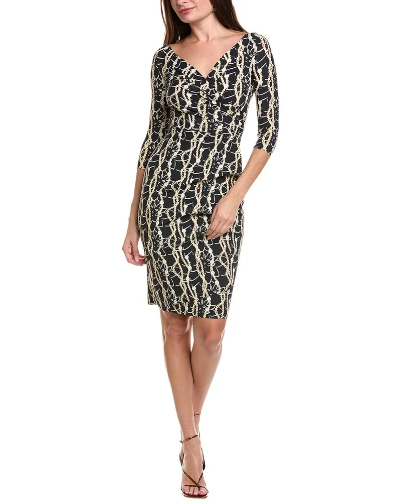 Chiara Boni Florien Printed Midi Dress Yellow
