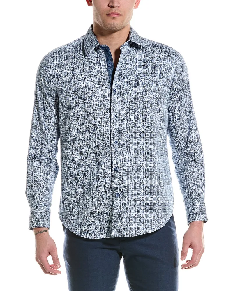 Robert Graham Dolma Classic Fit Woven Shirt Blue