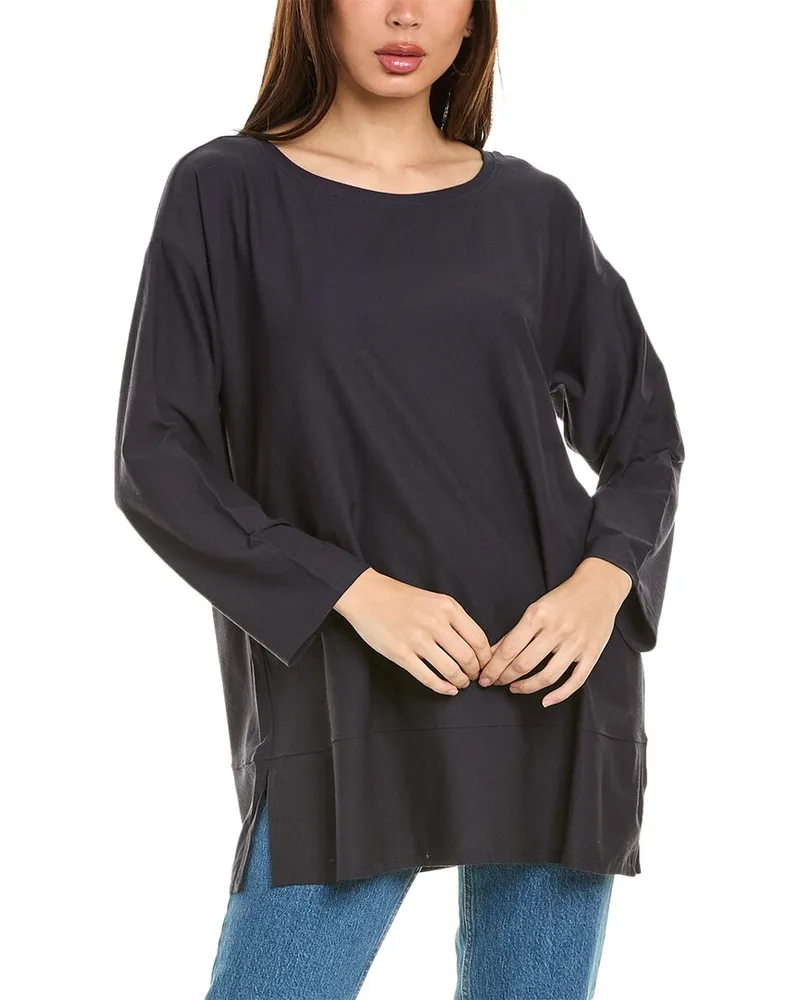 Eileen Fisher Ballet Neck Tunic Navy