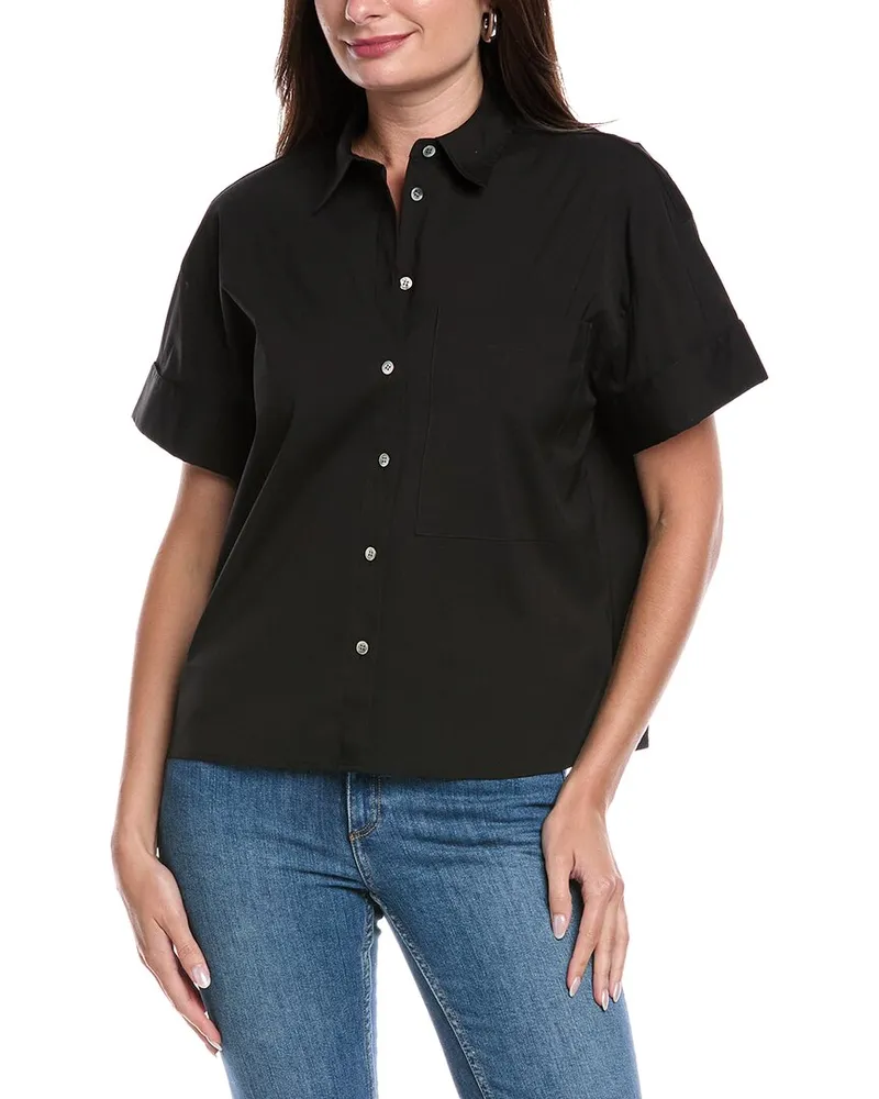 Theory Cuffed Shirt Black