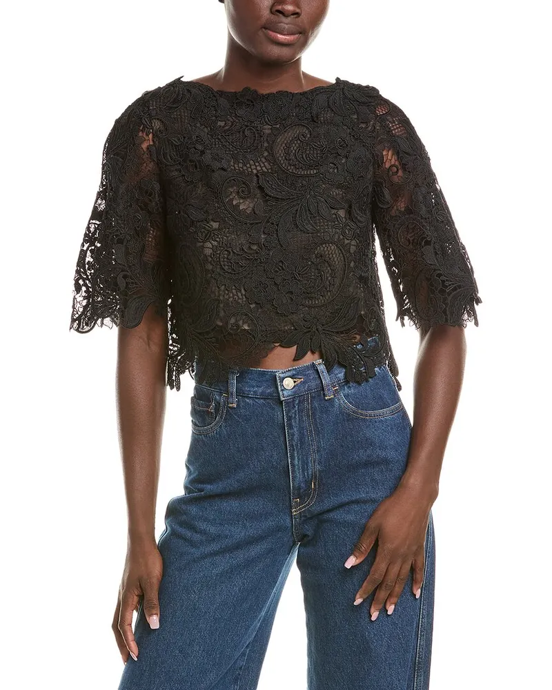 Oscar de la Renta Silk-Lined Blouse Black