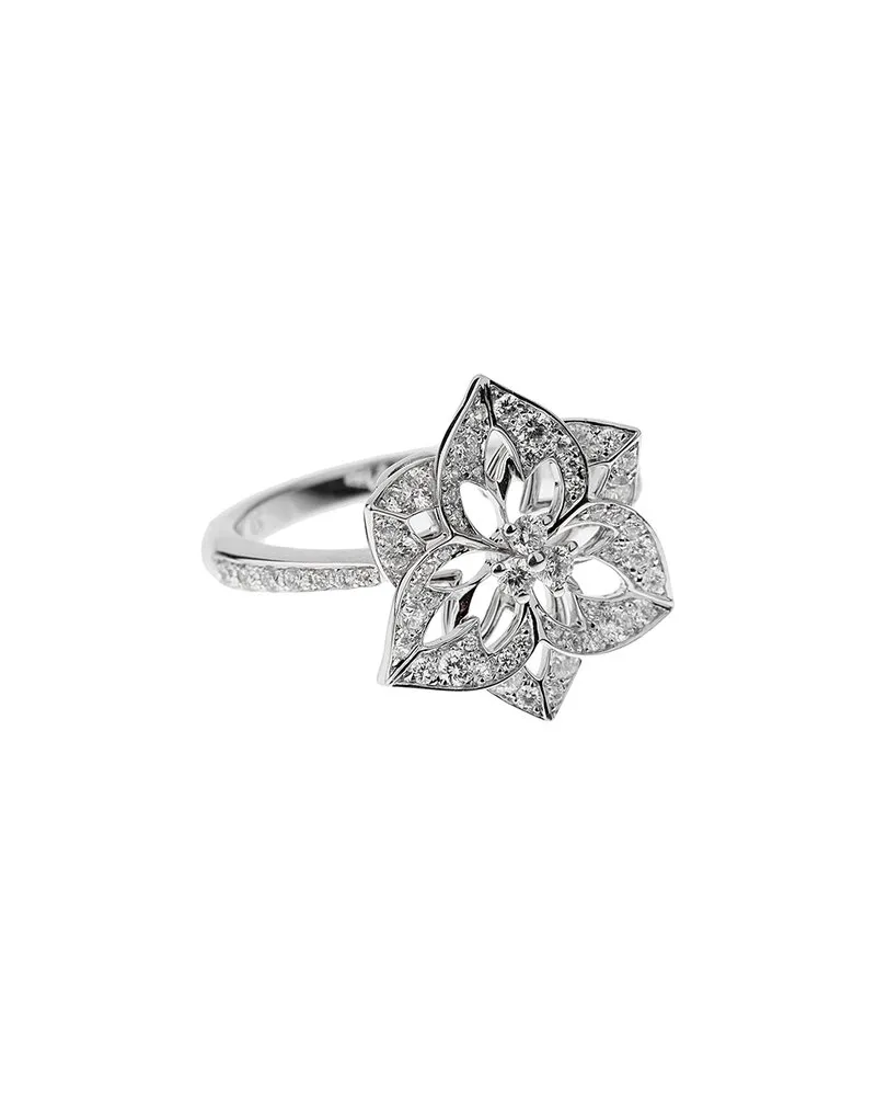 Boucheron 18K 0.57 ct. tw. Diamond Small Flower Cocktail Ring (Authentic Pre-Loved Nocolor