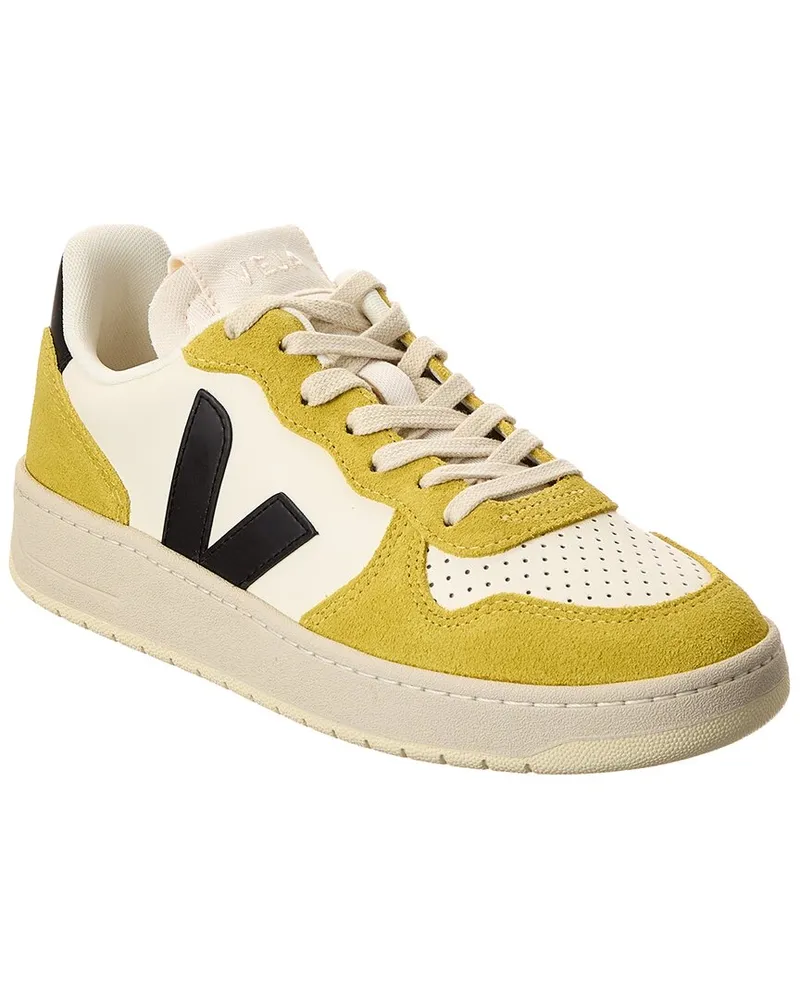 VEJA V-10 Prime Suede & Leather Sneaker Yellow