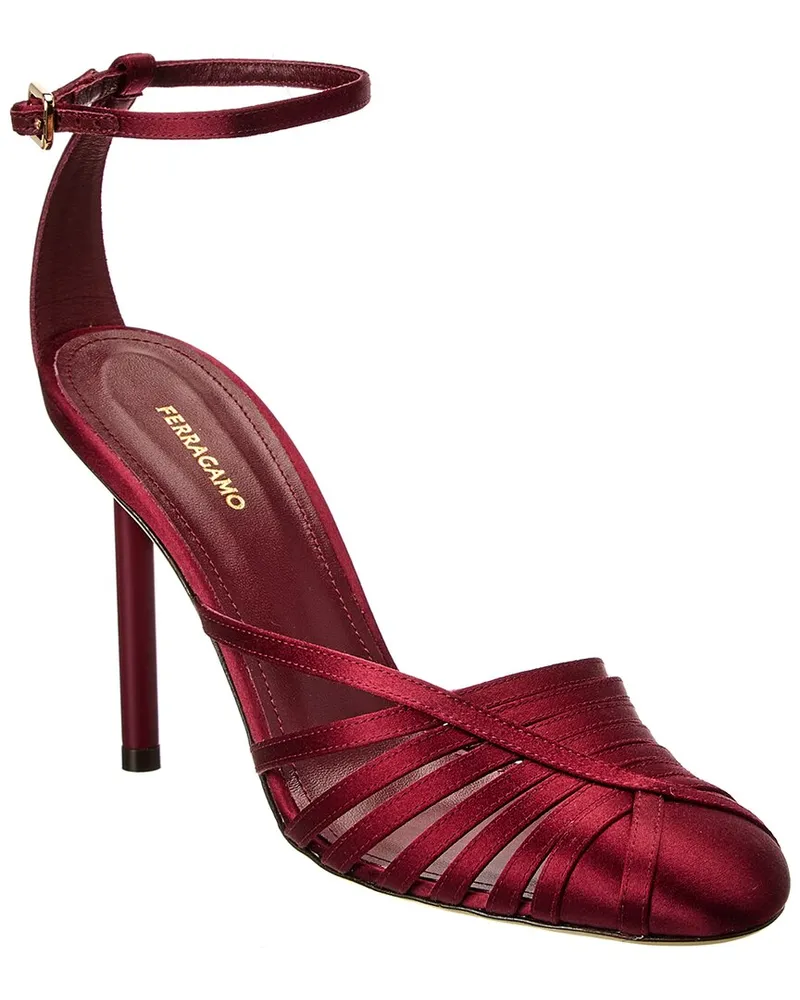 Ferragamo Ermelia Satin Pump Red