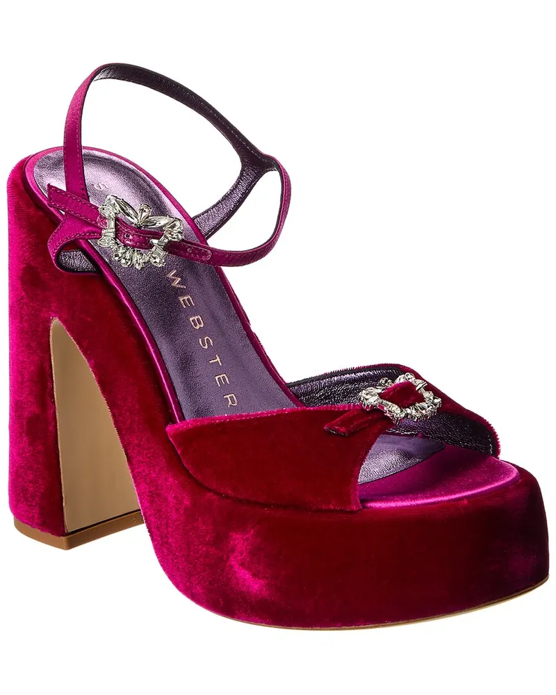Sophia Webster Grace Velvet Platform Sandal Purple