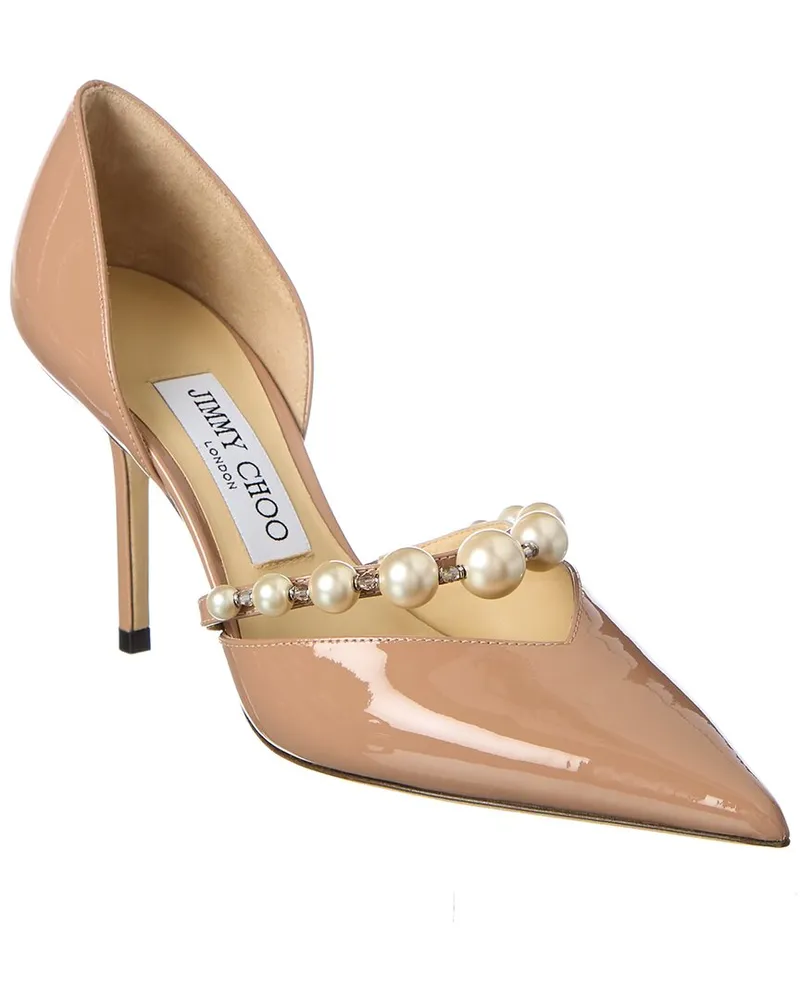 Jimmy Choo Aurelie 85 Patent Pump Pink