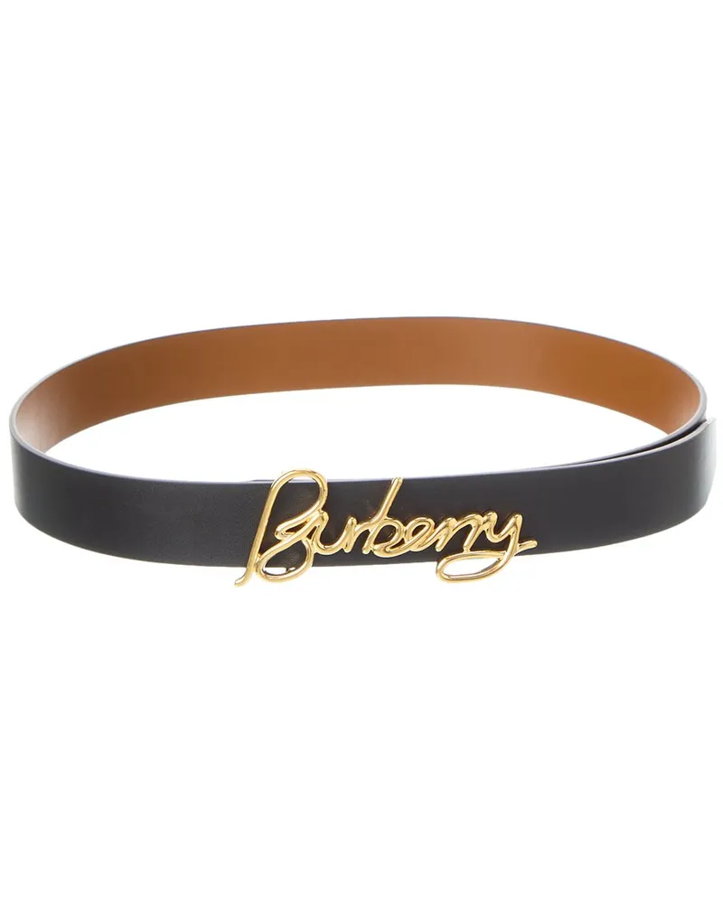 Burberry Signature Reversible Leather Belt Black