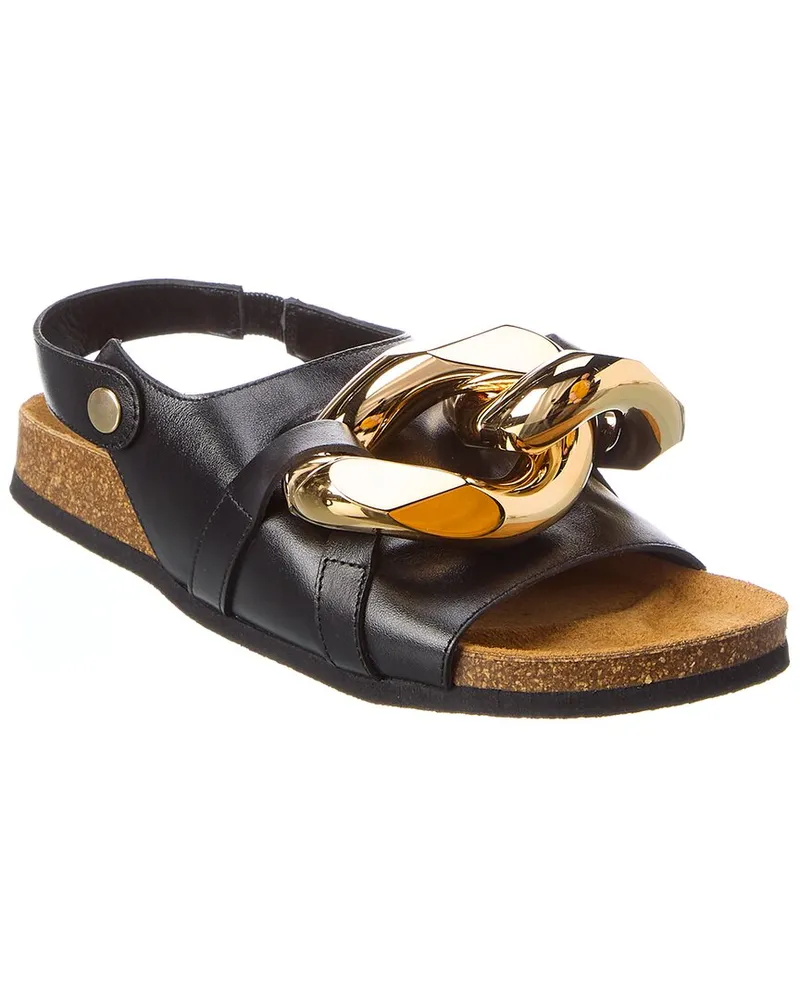 J.W.Anderson Chain Leather Sandal Black