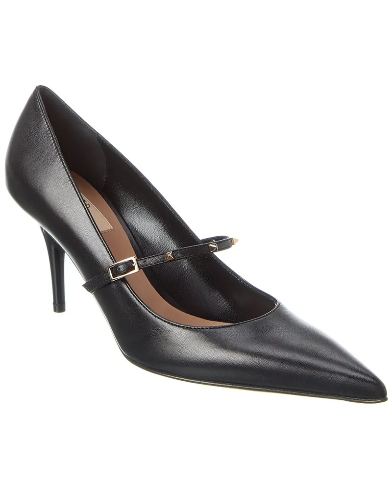 Valentino Garavani Rockstud 80 Leather Pump Black