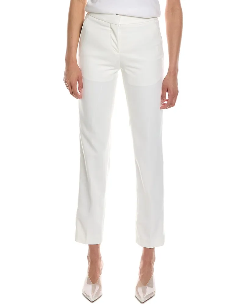 Burberry Silk-Trim Wool Tailored Trouser Black