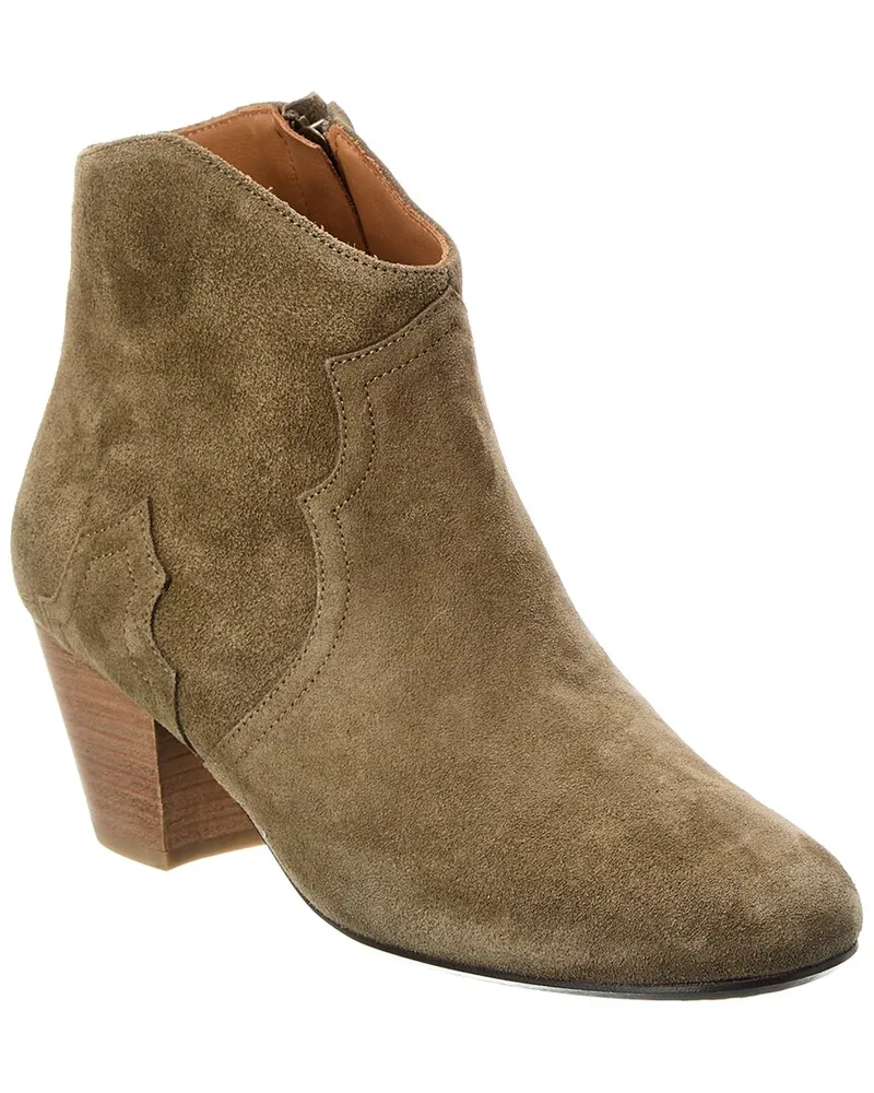 Isabel Marant Dicker Suede Bootie Brown