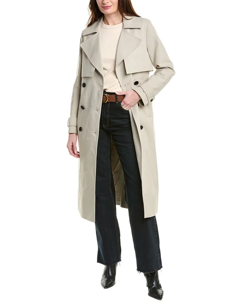 AllSaints Mixie Leo Trench Coat Beige