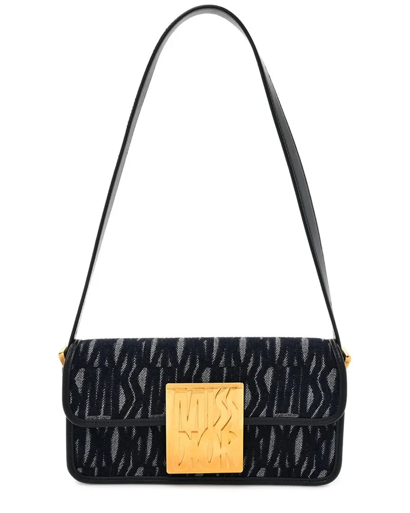 Dior Blue Denim All Over Miss Dior Flap (Authentic Pre-Loved Nocolor