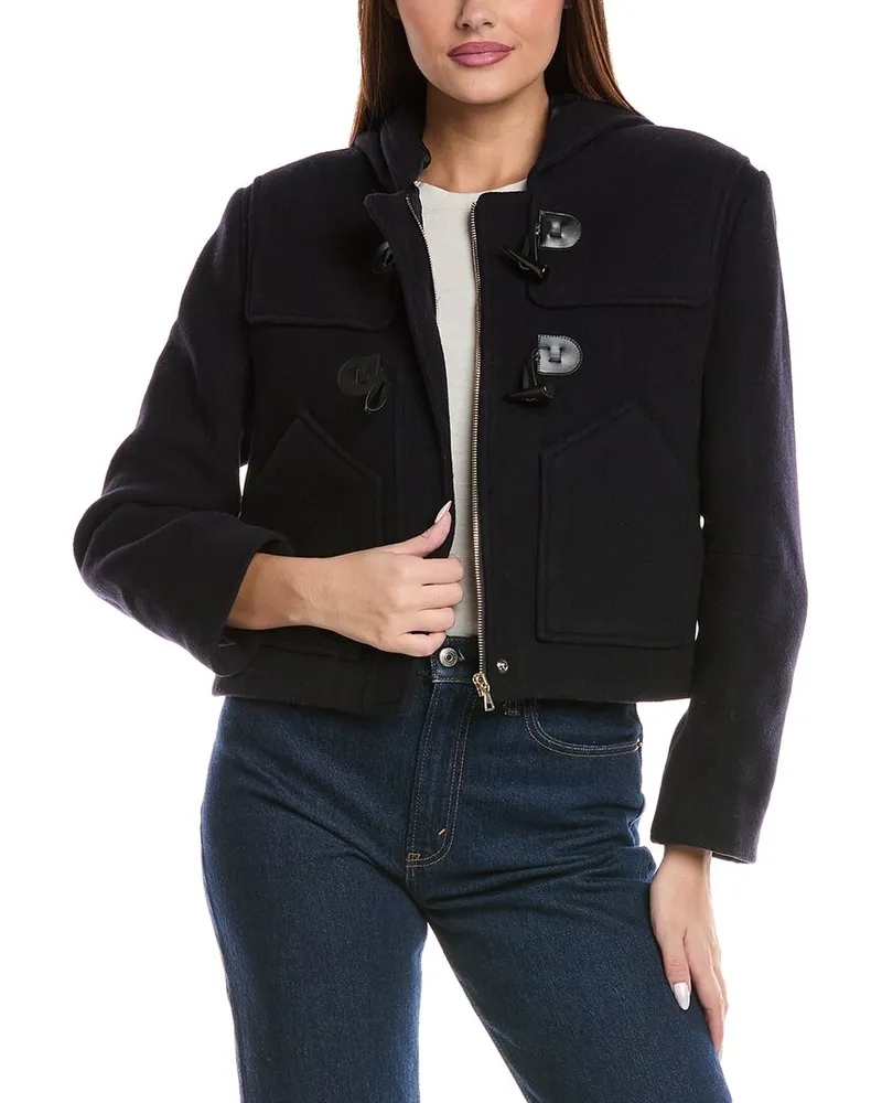 ba&sh Manteau Paimee Wool-Blend Coat Blue
