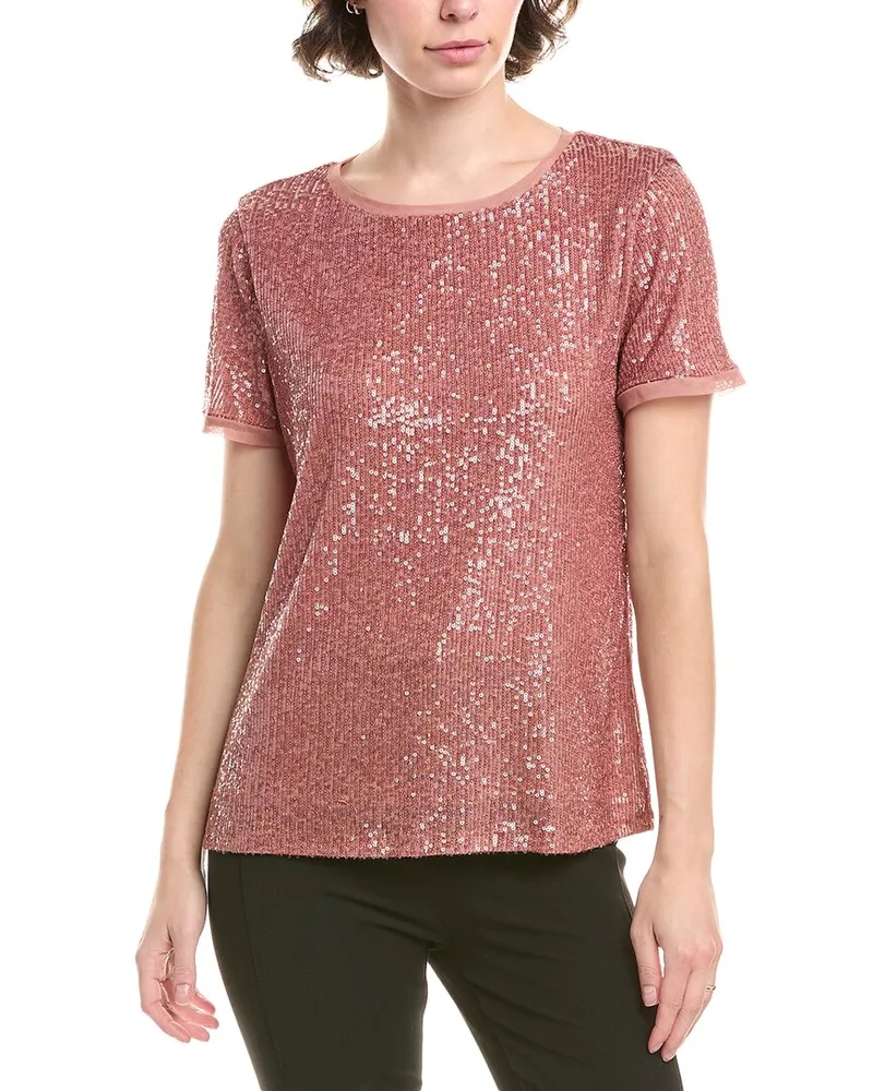 Anne Klein Sequin T-Shirt Pink
