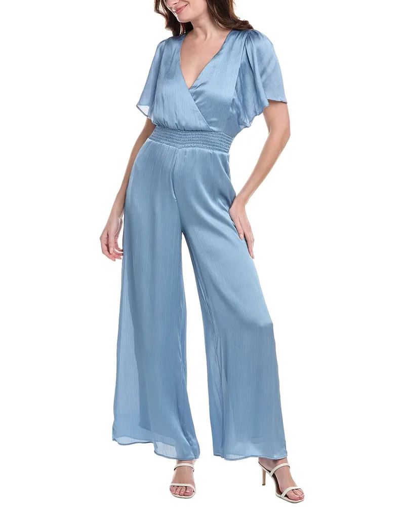 Vince Camuto Surplice Jumpsuit Blue