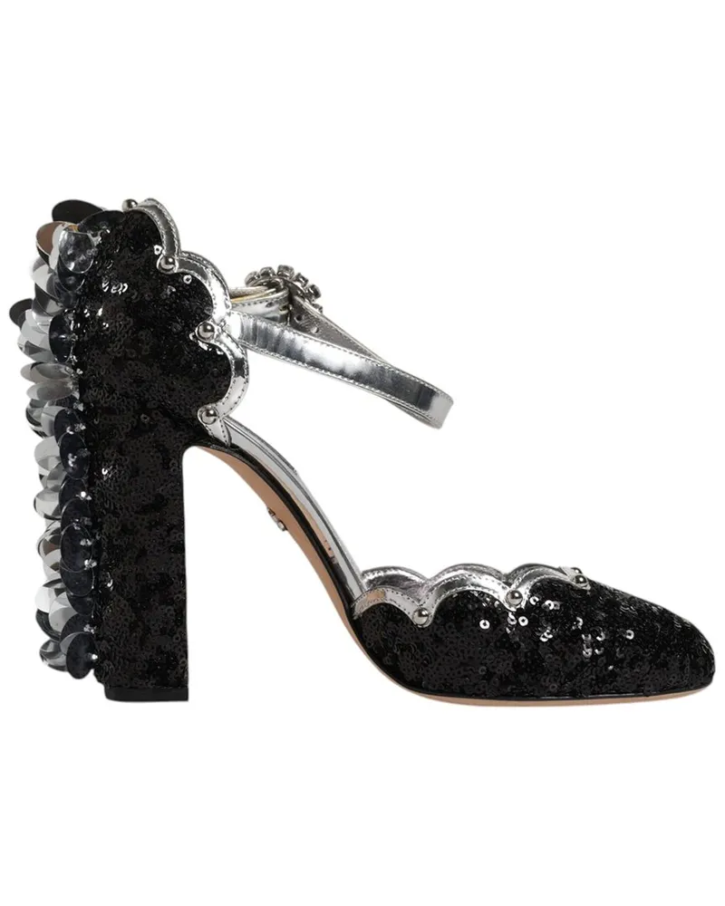 Dolce & Gabbana Leather-Trim Sandal Black