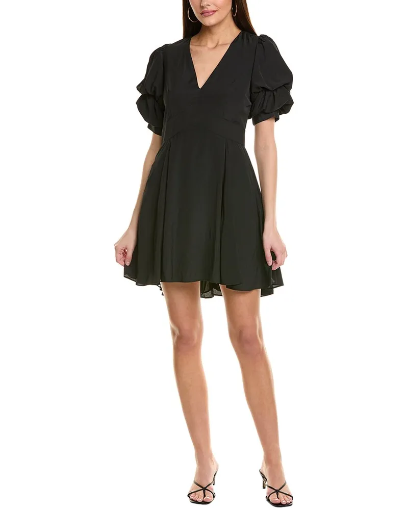 1.STATE Bubble Sleeve Dress Black